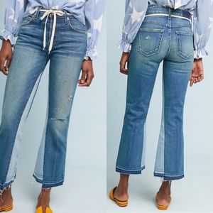 AMO Reworked Babe Kick Crop Kick Flare Jeans Size 24